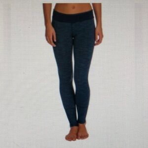 Women's Striped Blue Leggings